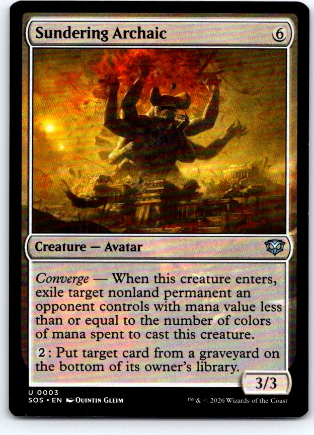 Sundering Archaic 3 Uncommon Secrets of Strixhaven Magic: The Gathering NM