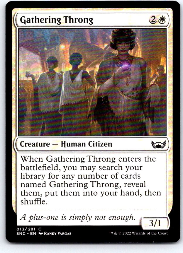 Gathering Throng 13 Common Streets of New Capenna Magic: The Gathering Near Mint