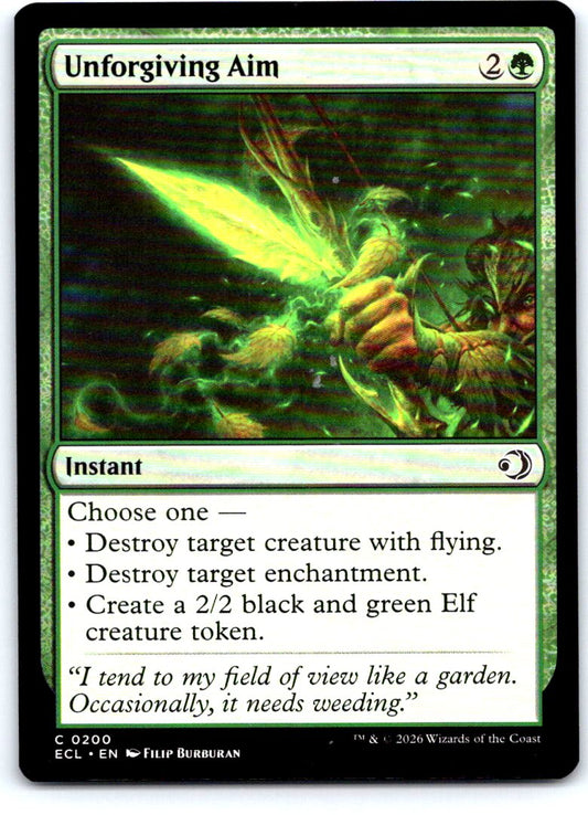Unforgiving Aim 200 Common Lorwyn Eclipsed Magic: The Gathering Near Mint