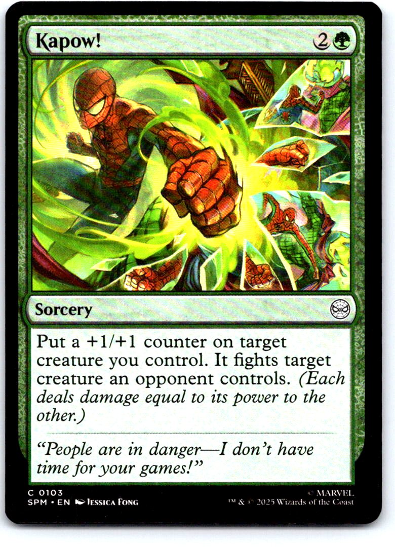 Kapow! 103 Common Marvel's Spider-Man Magic: The Gathering Near Mint
