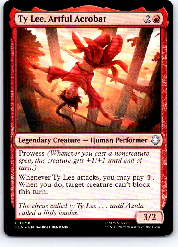Ty Lee, Artful Acrobat 158 Avatar: The Last Airbender Magic: The Gathering NM