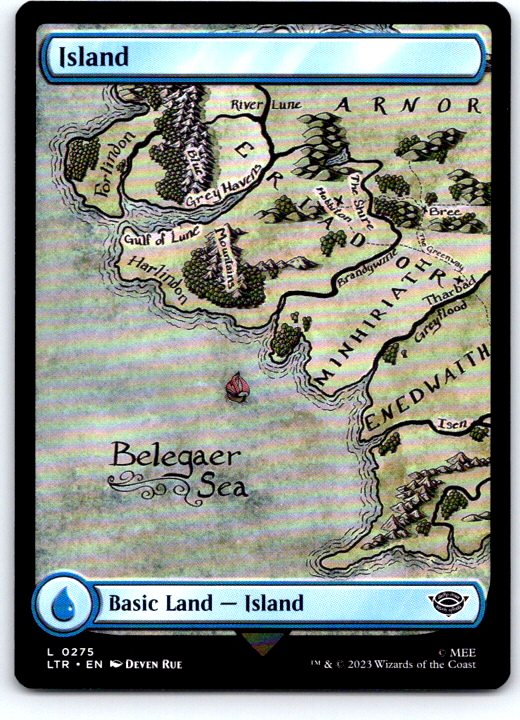 Island (0275) 275 Universes Beyond: LOTR: Tales of Middle-earth MTG NM