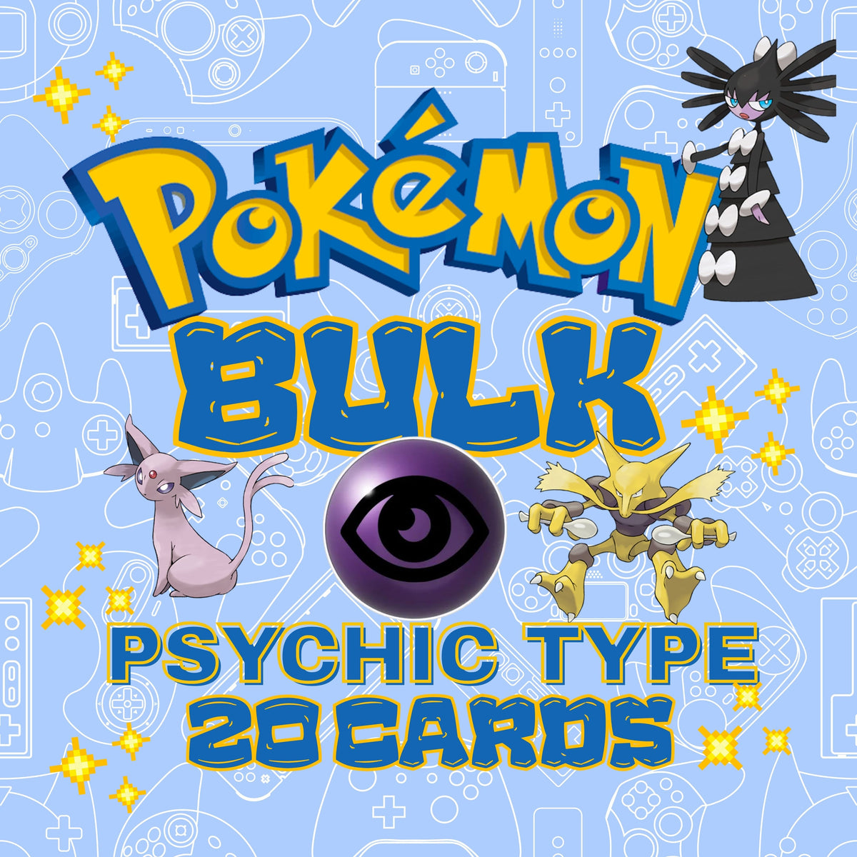 PSYCHIC TYPE POKÉMON — 20 CARD LOT!