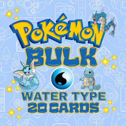 WATER TYPE POKÉMON — 20 CARD LOT!