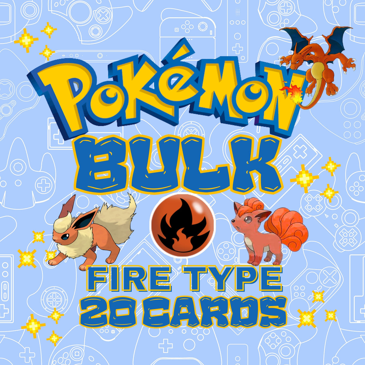 FIRE TYPE POKÉMON — 20 CARD LOT!