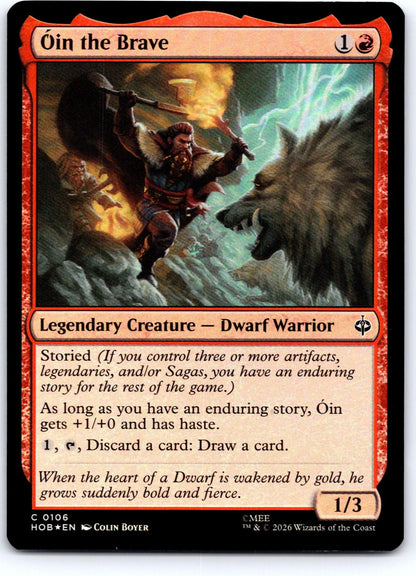 Oin the Brave 106 Common The Hobbit Magic: The Gathering Foil Near Mint