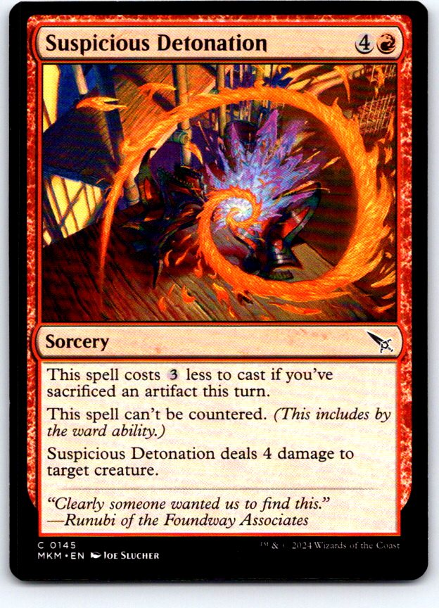 Suspicious Detonation 145 Common Murders at Karlov Manor Magic: The Gathering NM