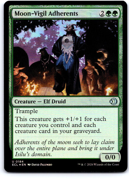 Moon-Vigil Adherents 184 Uncommon Lorwyn Eclipsed Magic: The Gathering Foil NM