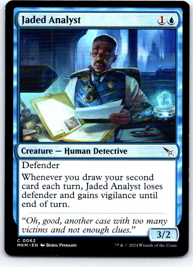 Jaded Analyst 62 Common Murders at Karlov Manor Magic: The Gathering Near Mint