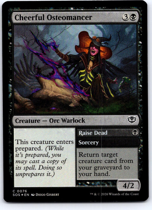 Cheerful Osteomancer 76 Secrets of Strixhaven Magic: The Gathering Foil NM