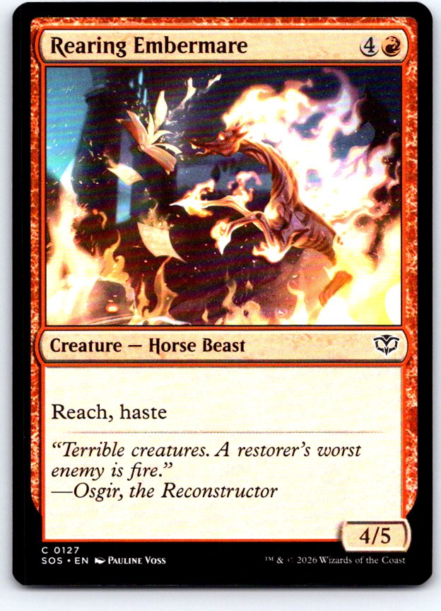 Rearing Embermare 127 Common Secrets of Strixhaven Magic: The Gathering NM