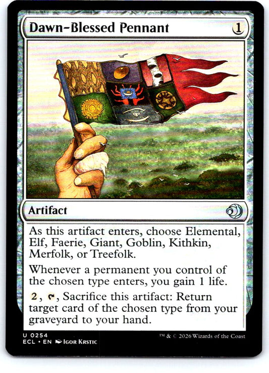 Dawn-Blessed Pennant 254 Uncommon Lorwyn Eclipsed Magic: The Gathering Near Mint