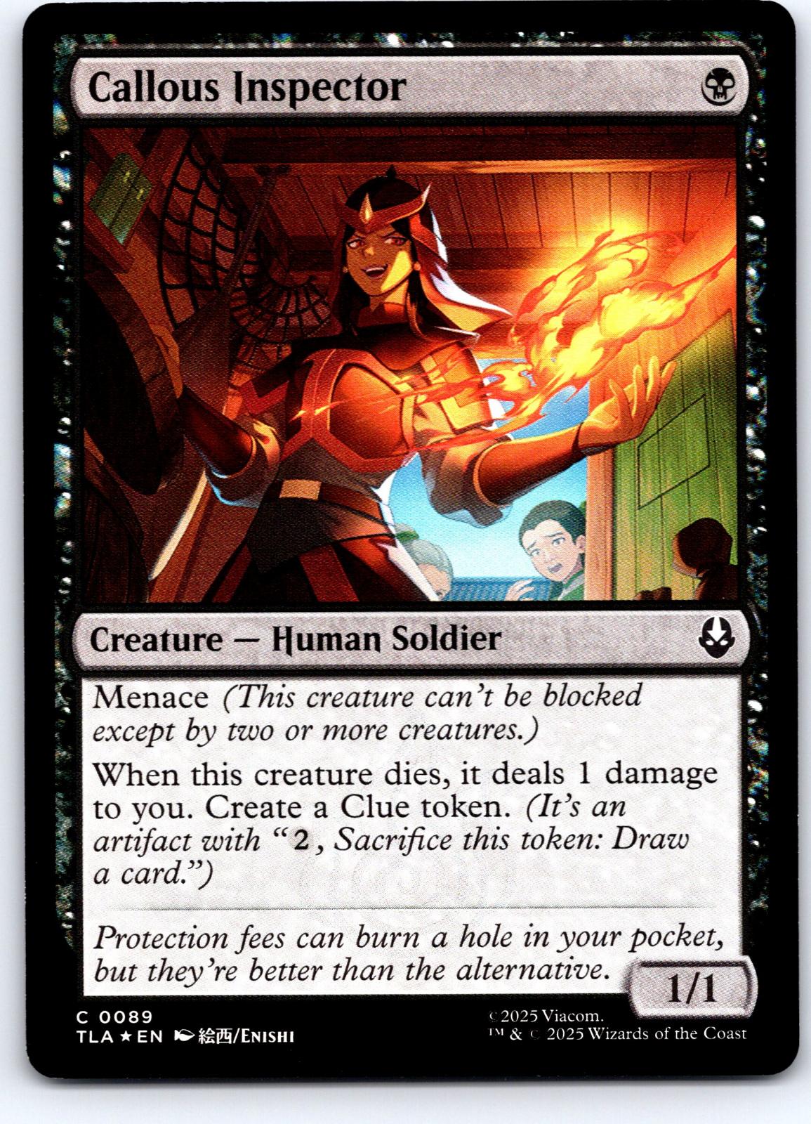 Callous Inspector 89 Avatar: The Last Airbender Magic: The Gathering Foil NM