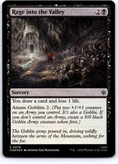 Rage into the Valley 79 Common The Hobbit Magic: The Gathering Foil Near Mint