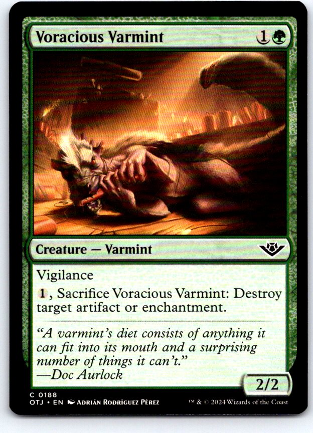 Voracious Varmint 188 Common Outlaws of Thunder Junction Magic: The Gathering NM