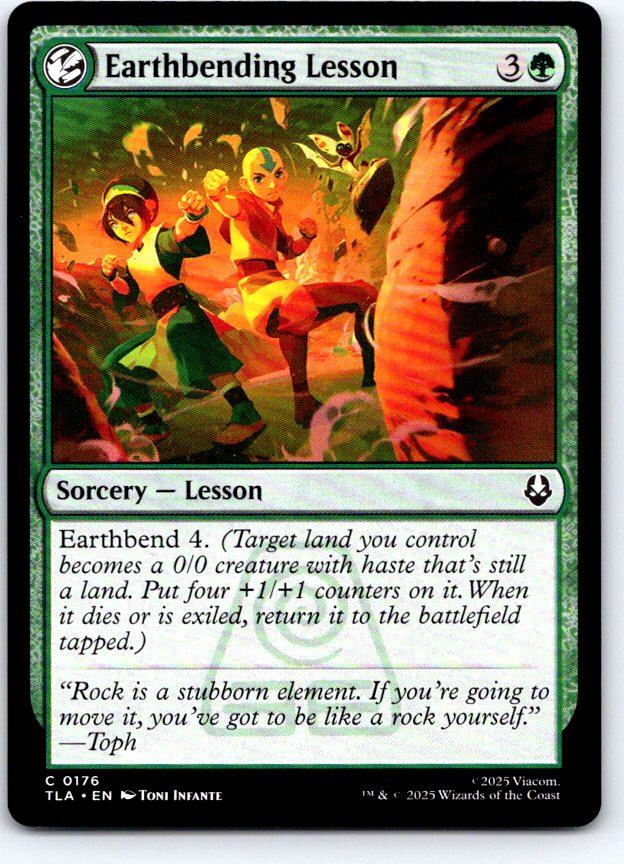 Earthbending Lesson 176 Avatar: The Last Airbender Magic: The Gathering NM