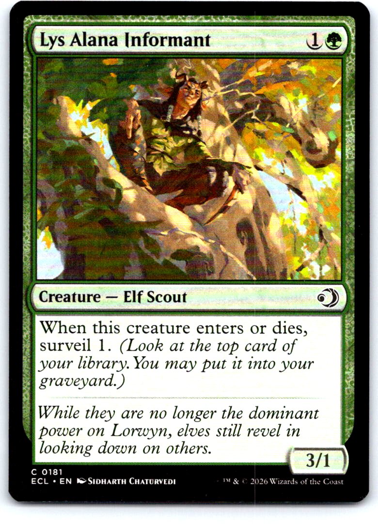 Lys Alana Informant 181 Common Lorwyn Eclipsed Magic: The Gathering Near Mint
