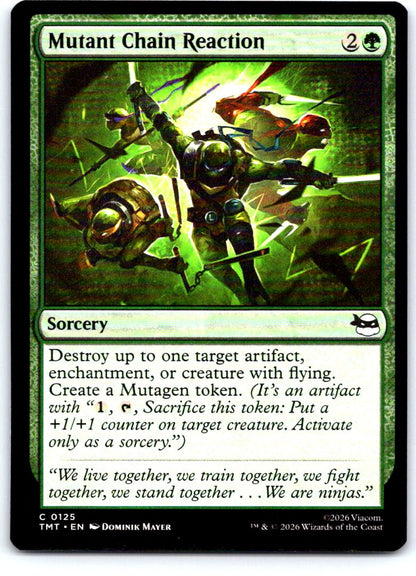 Mutant Chain Reaction 0125 Teenage Mutant Ninja Turtles Magic: The Gathering NM