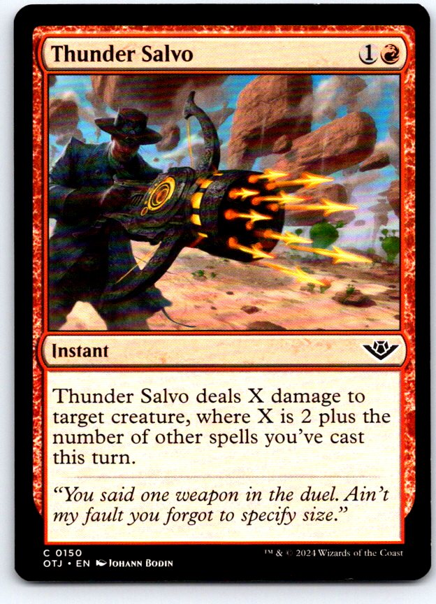 Thunder Salvo 150 Common Outlaws of Thunder Junction Magic: The Gathering NM