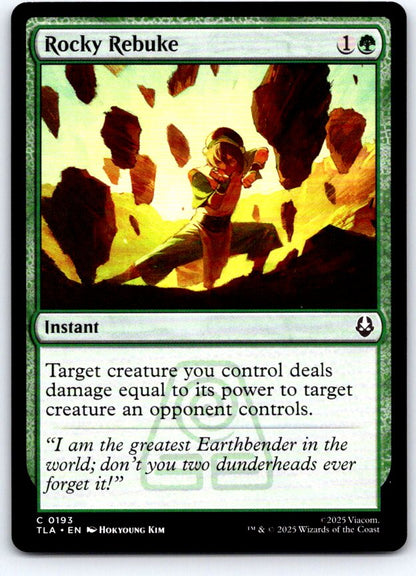 Rocky Rebuke 193 Common Avatar: The Last Airbender Magic: The Gathering NM