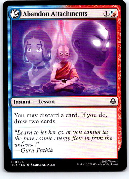Abandon Attachments 205 Avatar: The Last Airbender Magic: The Gathering NM
