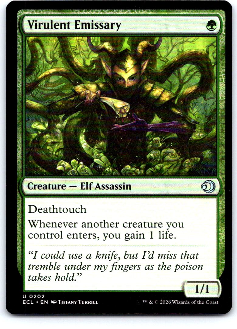 Virulent Emissary 202 Uncommon Lorwyn Eclipsed Magic: The Gathering Near Mint