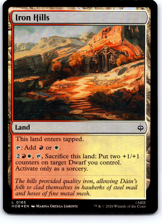 Iron Hills 185 Land The Hobbit Magic: The Gathering Foil Near Mint