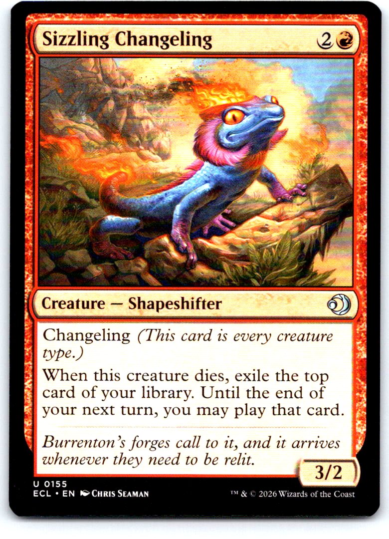 Sizzling Changeling 155 Uncommon Lorwyn Eclipsed Magic: The Gathering Near Mint