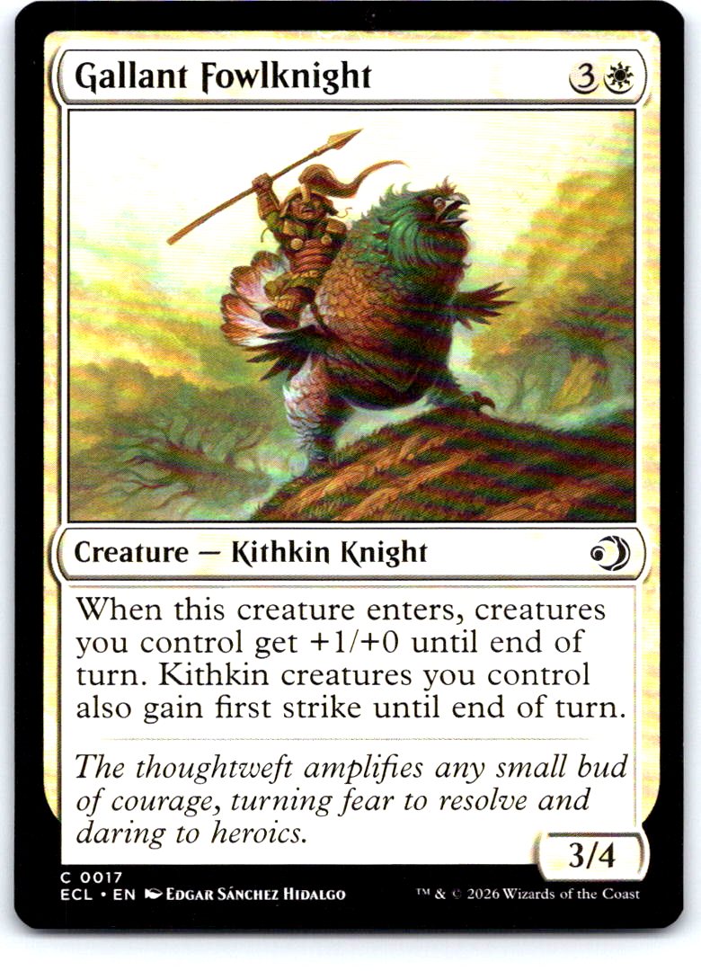 Gallant Fowlknight 17 Common Lorwyn Eclipsed Magic: The Gathering Near Mint