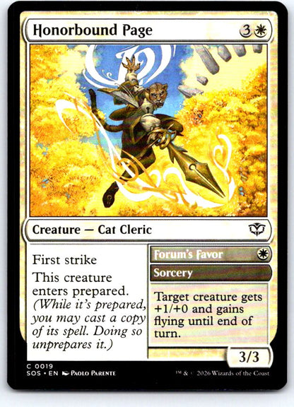 Honorbound Page 19 Common Secrets of Strixhaven Magic: The Gathering Near Mint