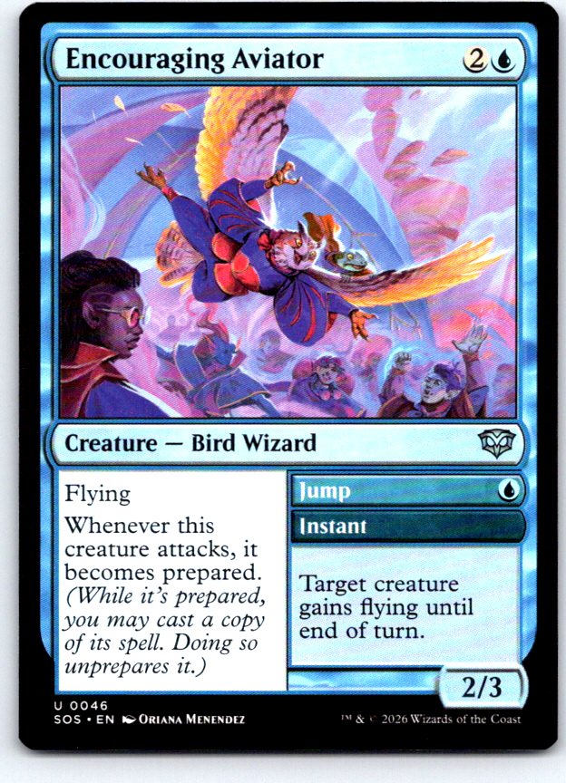 Encouraging Aviator 46 Uncommon Secrets of Strixhaven Magic: The Gathering NM