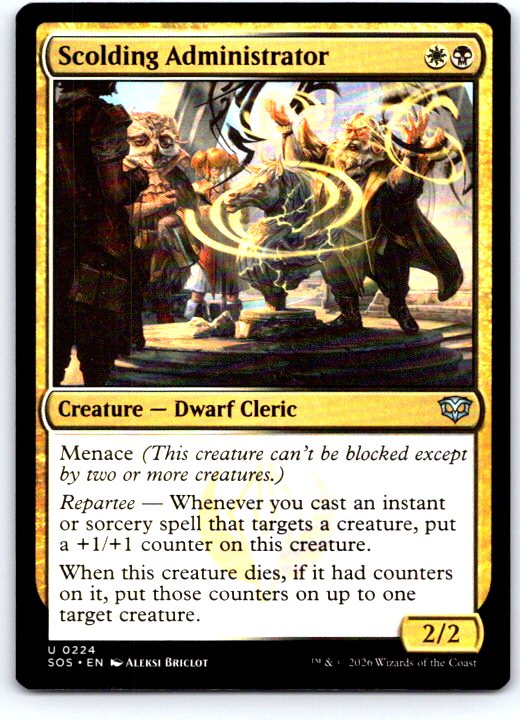 Scolding Administrator 224 Secrets of Strixhaven Magic: The Gathering NM