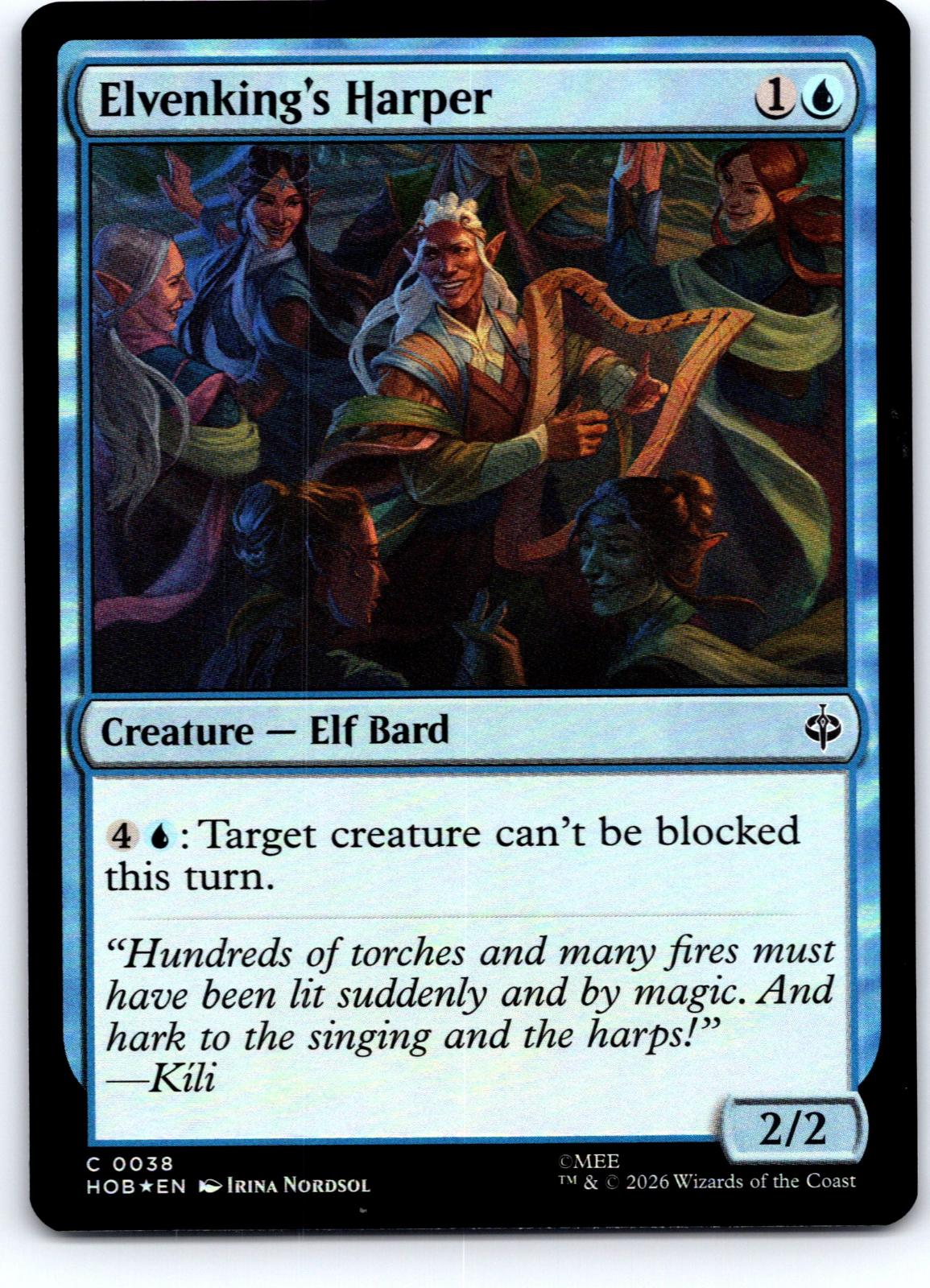 Elvenking's Harper 38 Common The Hobbit Magic: The Gathering Foil Near Mint