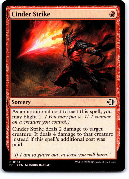 Cinder Strike 131 Common Lorwyn Eclipsed Magic: The Gathering Foil Near Mint