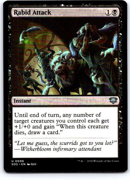 Rabid Attack 96 Uncommon Secrets of Strixhaven Magic: The Gathering Near Mint