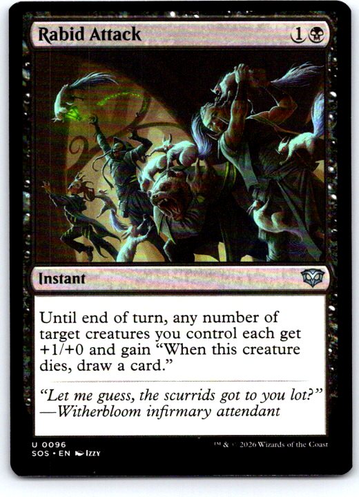 Rabid Attack 96 Uncommon Secrets of Strixhaven Magic: The Gathering Near Mint
