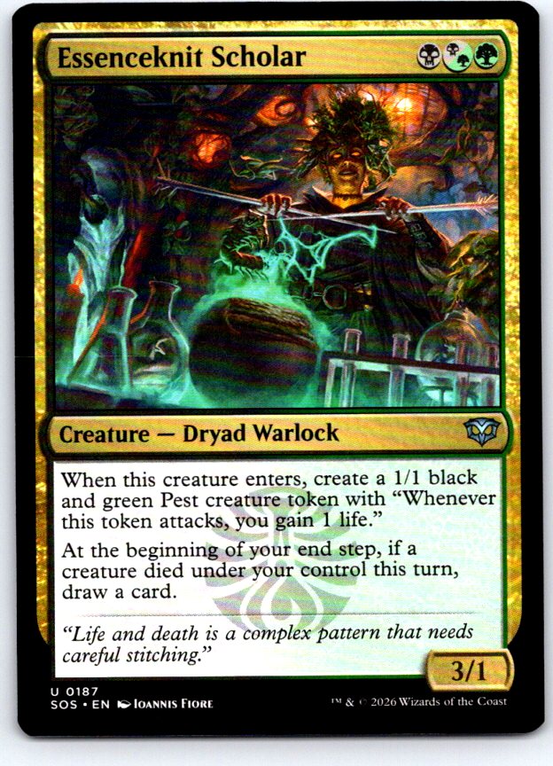 Essenceknit Scholar 187 Uncommon Secrets of Strixhaven Magic: The Gathering NM