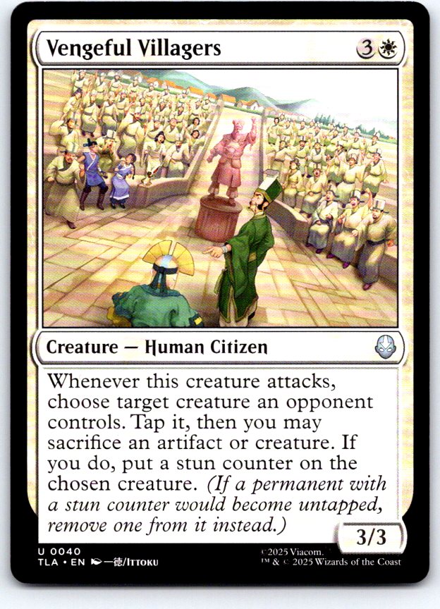 Vengeful Villagers 40 Avatar: The Last Airbender Magic: The Gathering NM