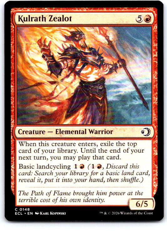 Kulrath Zealot 148 Common Lorwyn Eclipsed Magic: The Gathering Near Mint