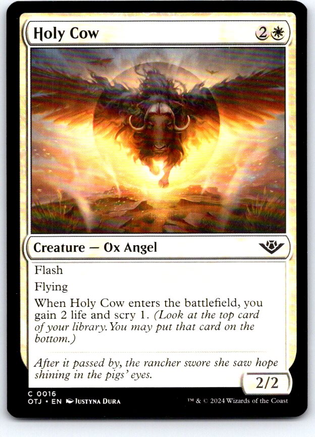 Holy Cow 16 Common Outlaws of Thunder Junction Magic: The Gathering Near Mint