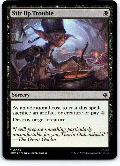 Stir Up Trouble 84 Common The Hobbit Magic: The Gathering Foil Near Mint