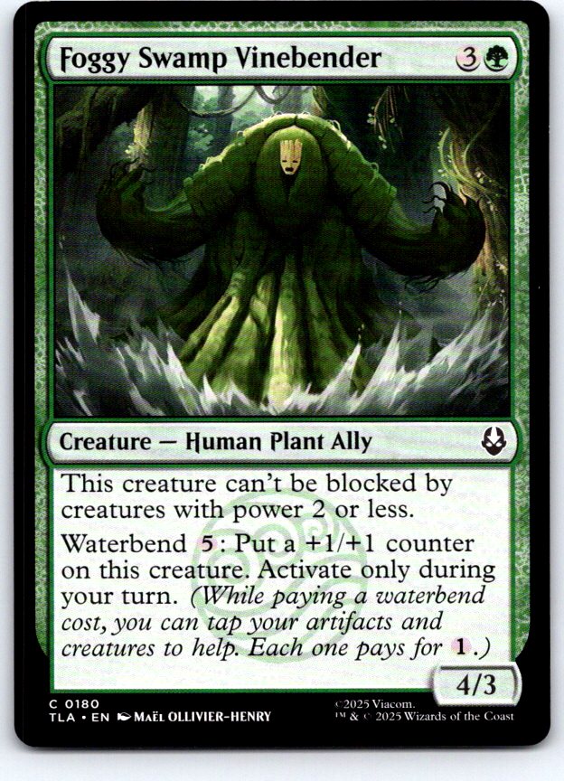 Foggy Swamp Vinebender 180 Avatar: The Last Airbender Magic: The Gathering NM