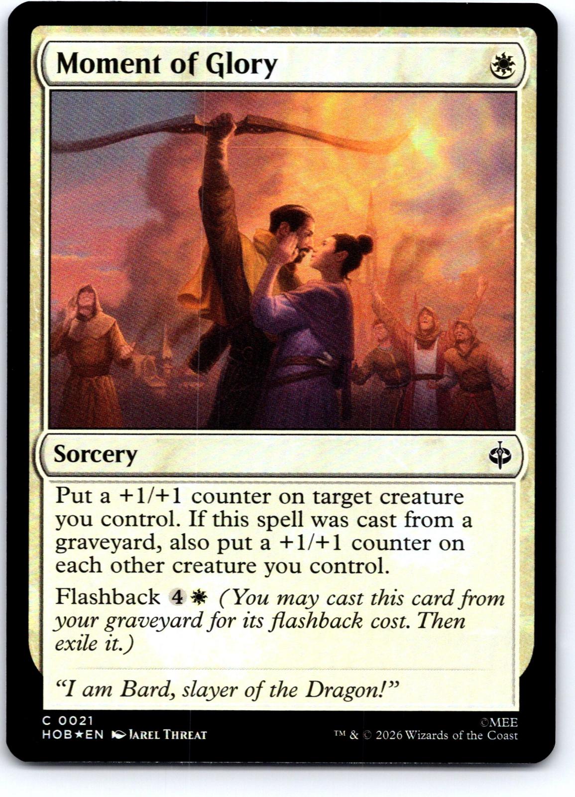 Moment of Glory 21 Common The Hobbit Magic: The Gathering Foil Near Mint