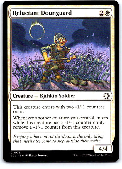 Reluctant Dounguard 31 Common Lorwyn Eclipsed Magic: The Gathering Near Mint