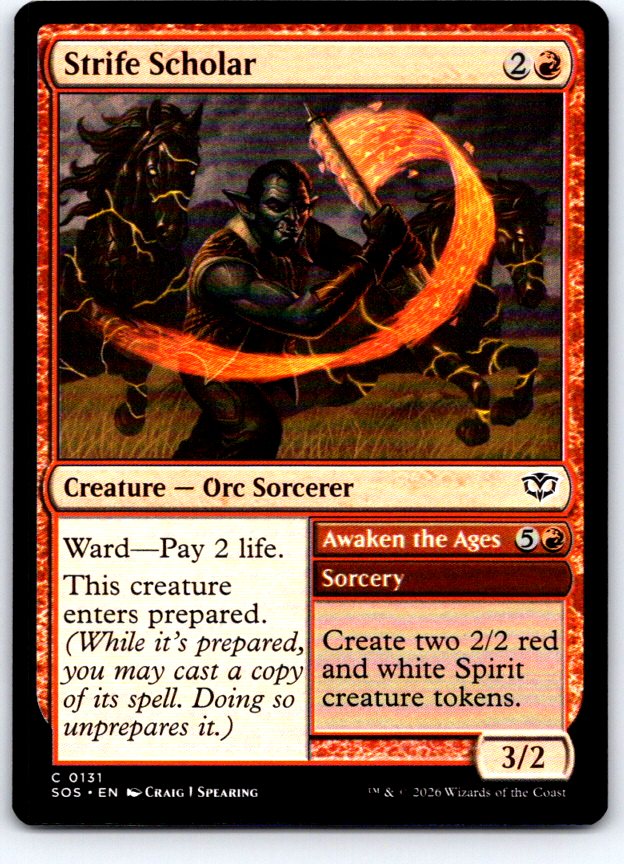 Strife Scholar 131 Common Secrets of Strixhaven Magic: The Gathering Near Mint