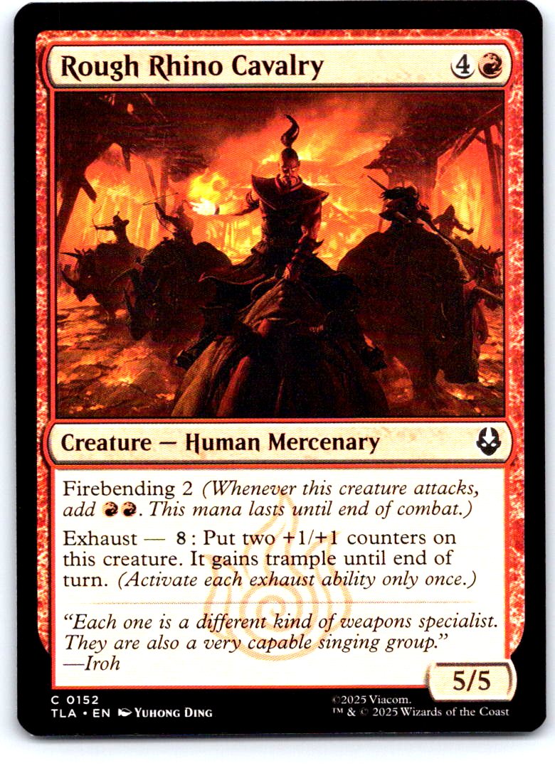Rough Rhino Cavalry 152 Avatar: The Last Airbender Magic: The Gathering NM