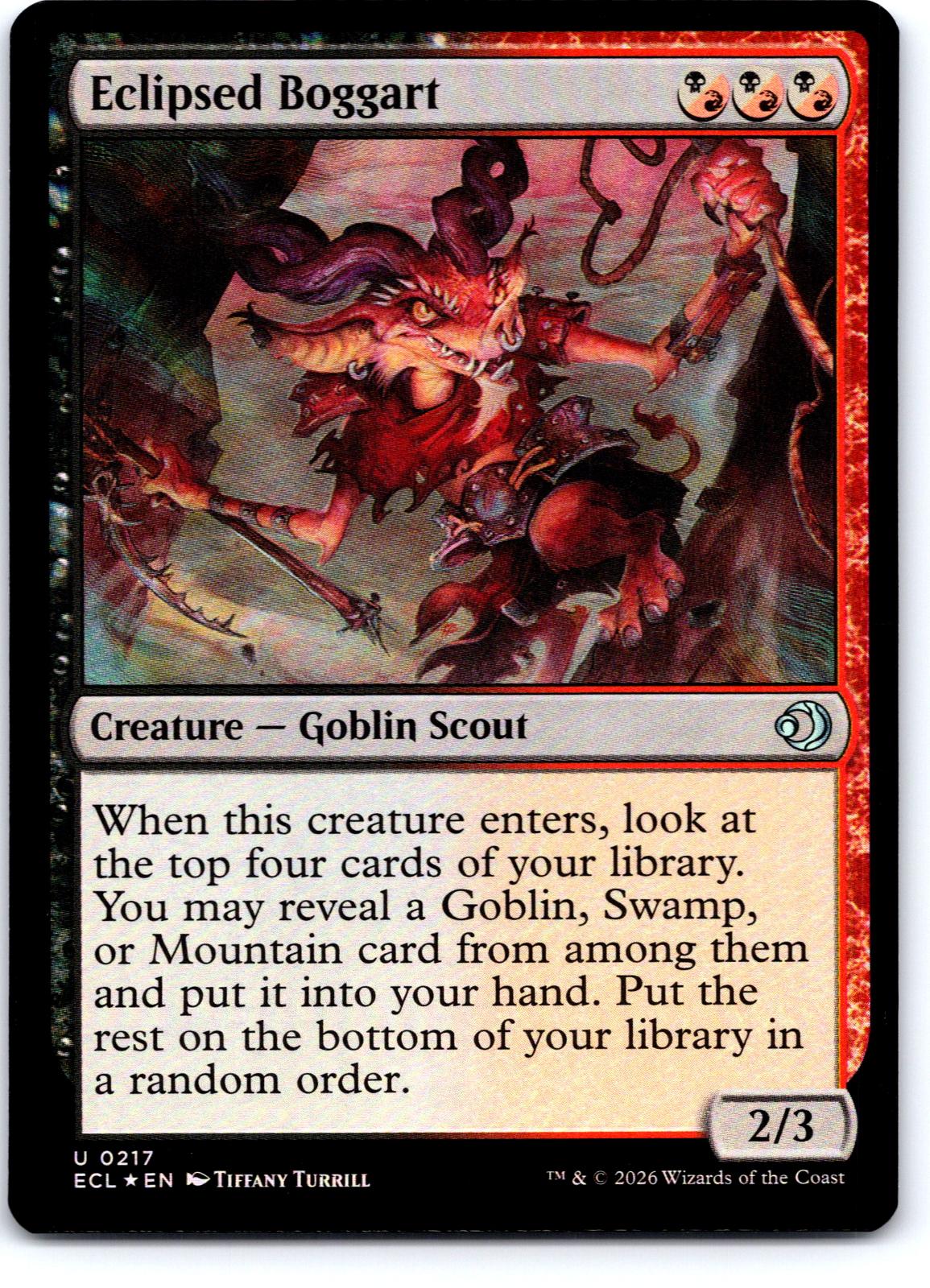Eclipsed Boggart 217 Uncommon Lorwyn Eclipsed Magic: The Gathering Foil NM