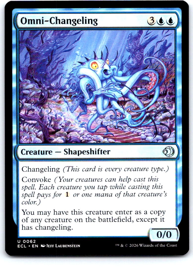 Omni-Changeling 62 Uncommon Lorwyn Eclipsed Magic: The Gathering Near Mint