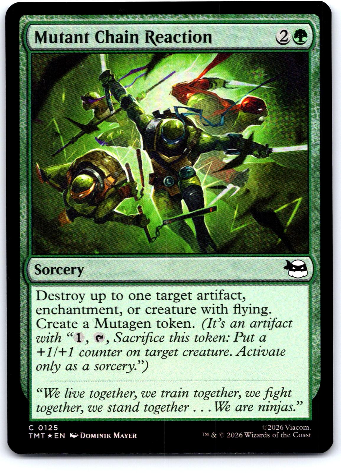 Mutant Chain Reaction 0125 Teenage Mutant Ninja Turtles MTG Foil NM
