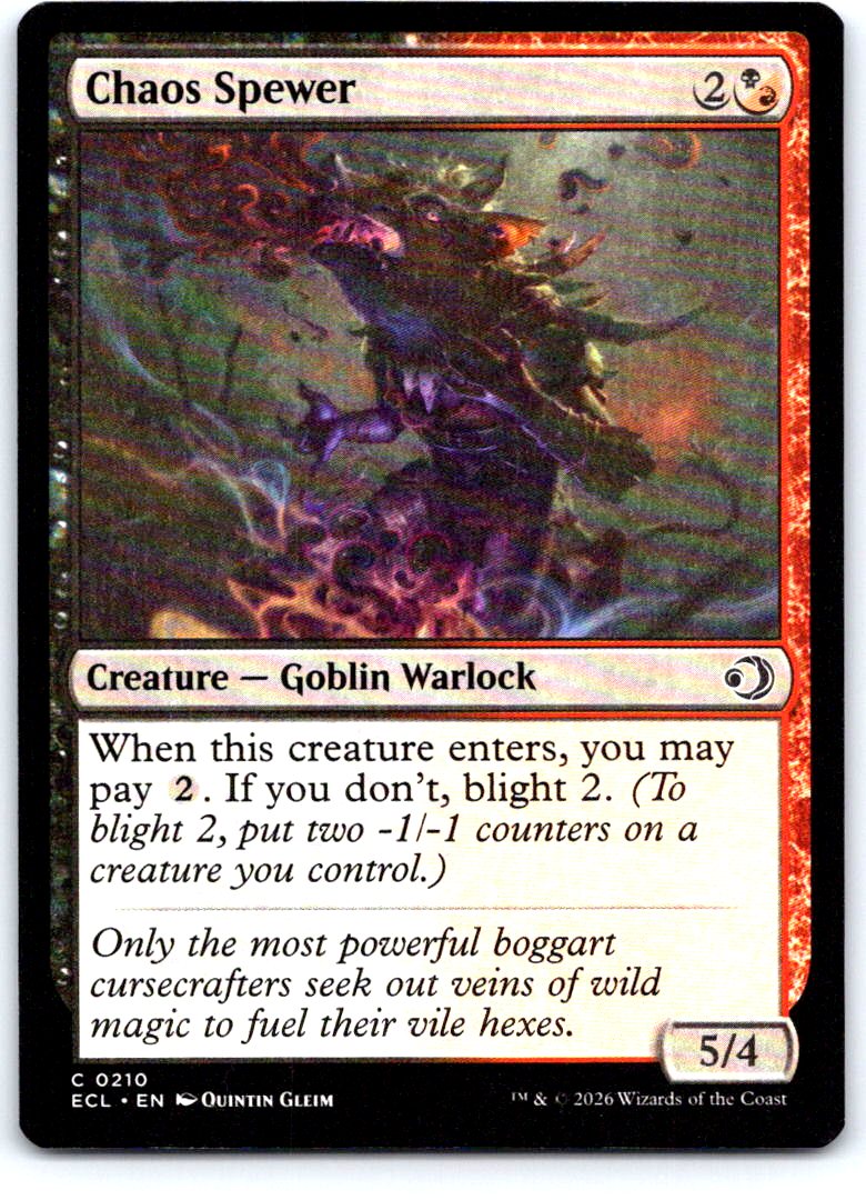 Chaos Spewer 210 Common Lorwyn Eclipsed Magic: The Gathering Near Mint